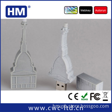 mini cute tower shaped usb flash drive with CE,FCC,ROSH
